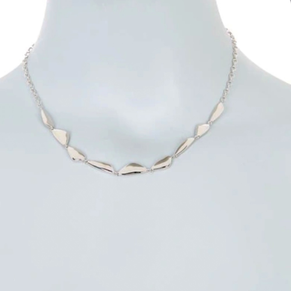 NWOT KENDRA SCOTT Kira Polished Necklace In Rhodium Metal